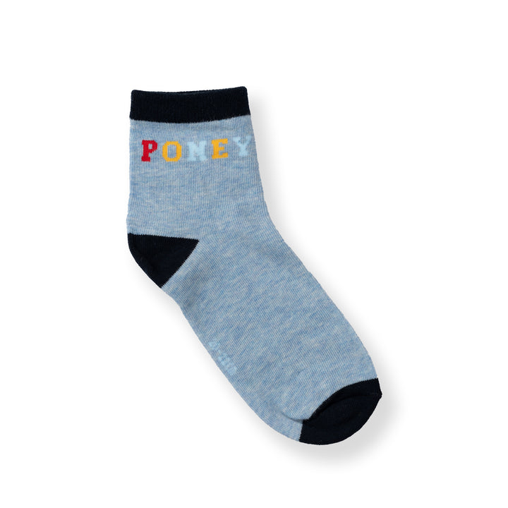 [NEW] Poney Boys Blue Colorful 'PONEY' words Socks 2133