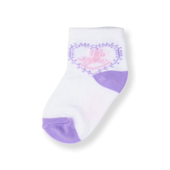 Poney Baby Girls White Socks 2124AB