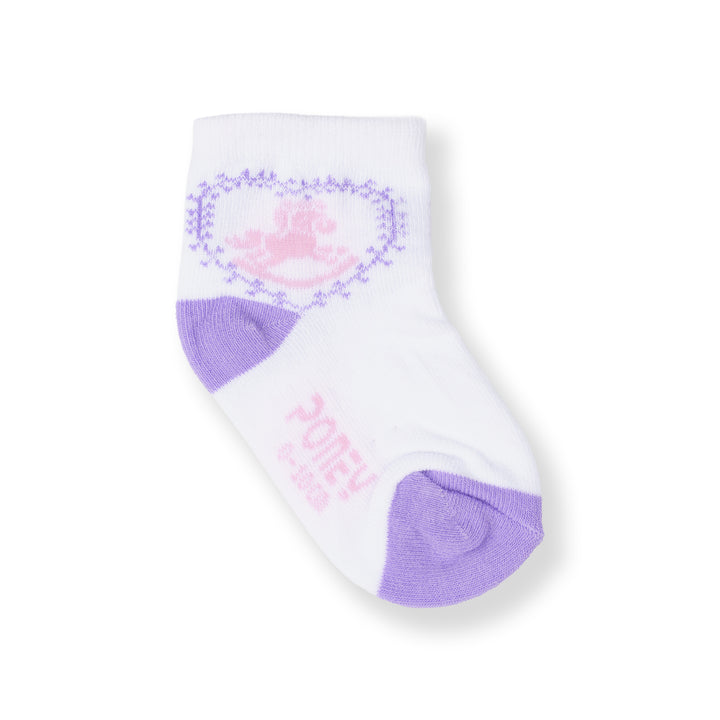 Poney Baby Girls White Socks 2124AB