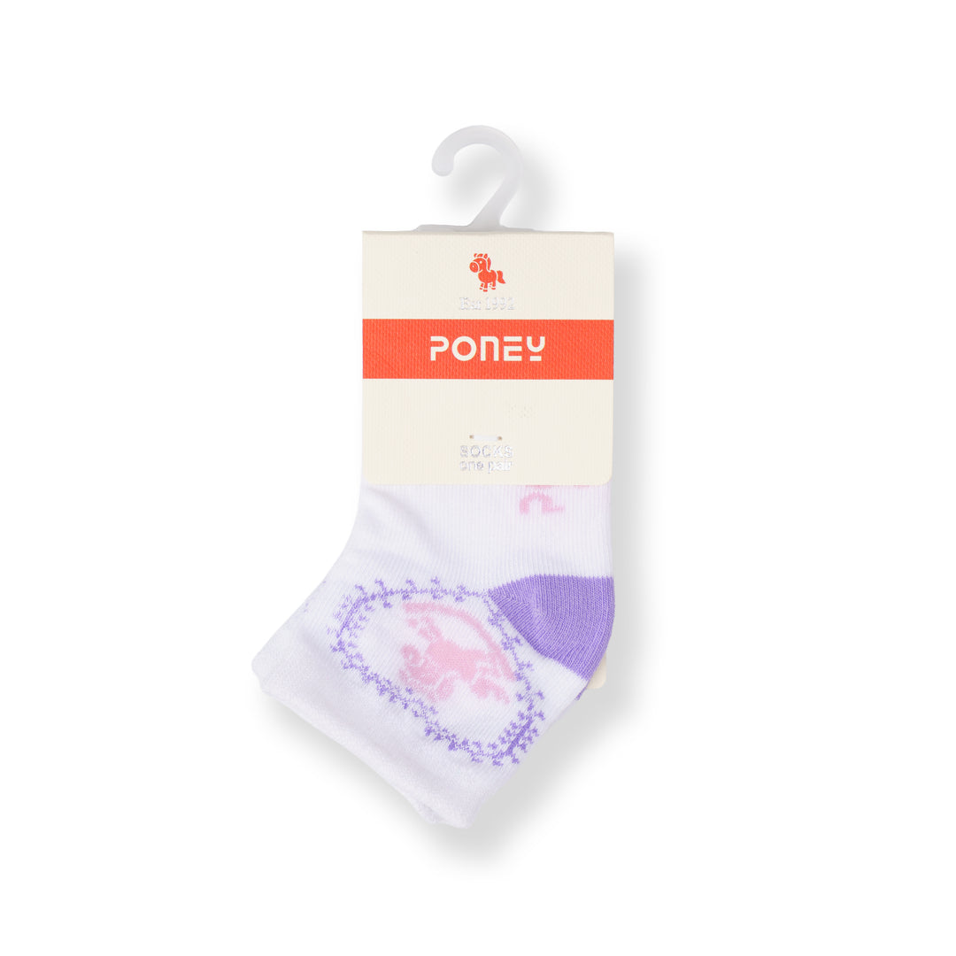 Poney Baby Girls White Socks 2124AB