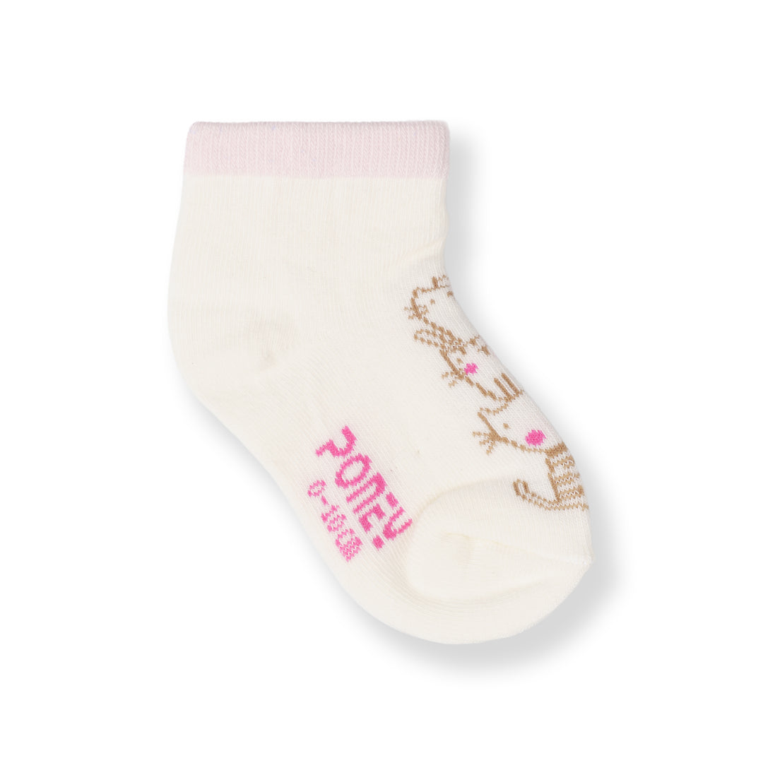Poney Baby Girls White Socks 2125AB