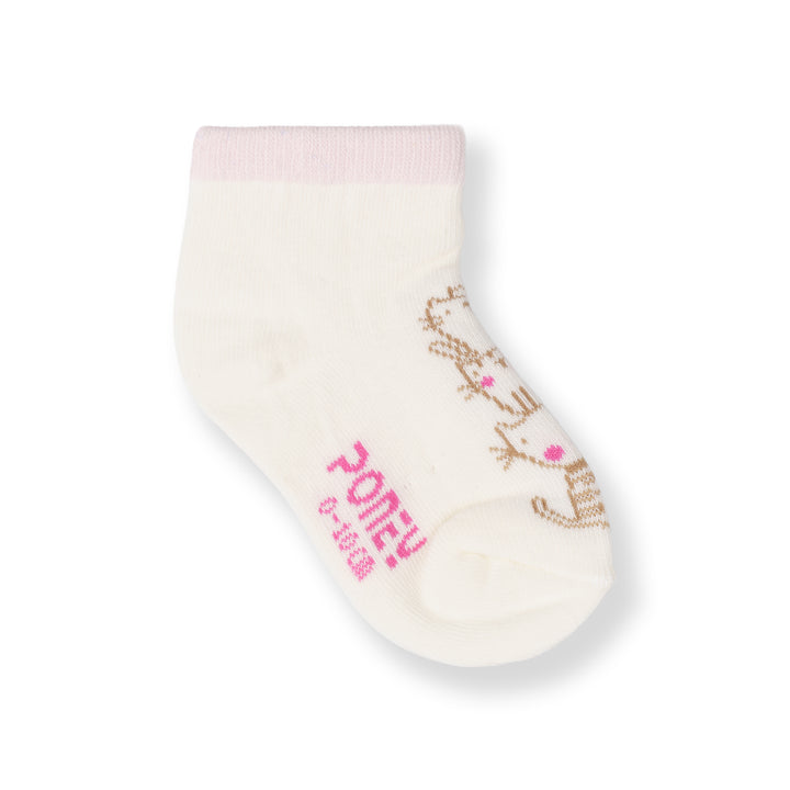 Poney Baby Girls White Socks 2125AB