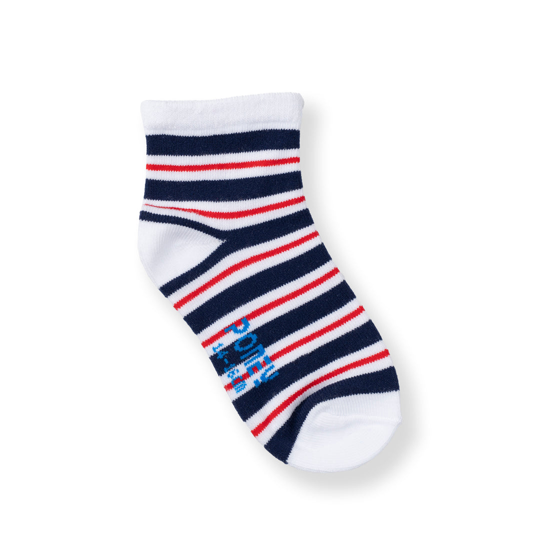 [NEW] Poney Boys White Stripes Socks 2128