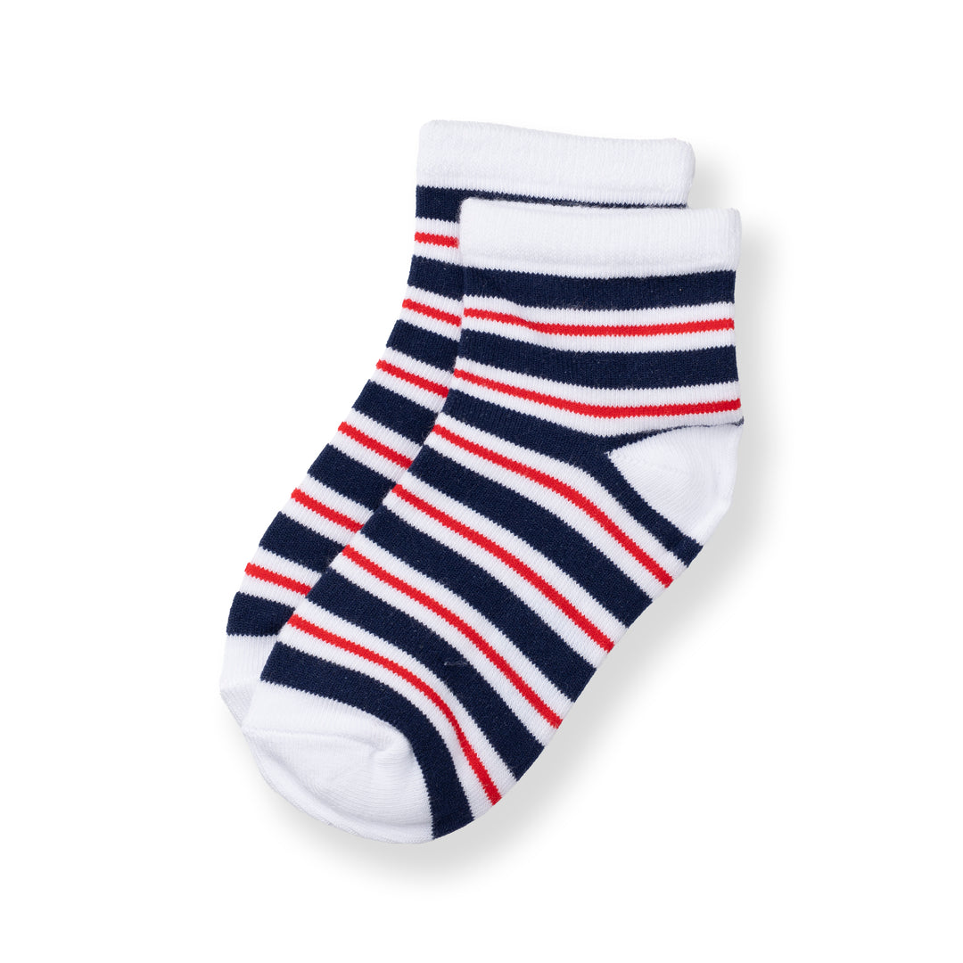 [NEW] Poney Boys White Stripes Socks 2128