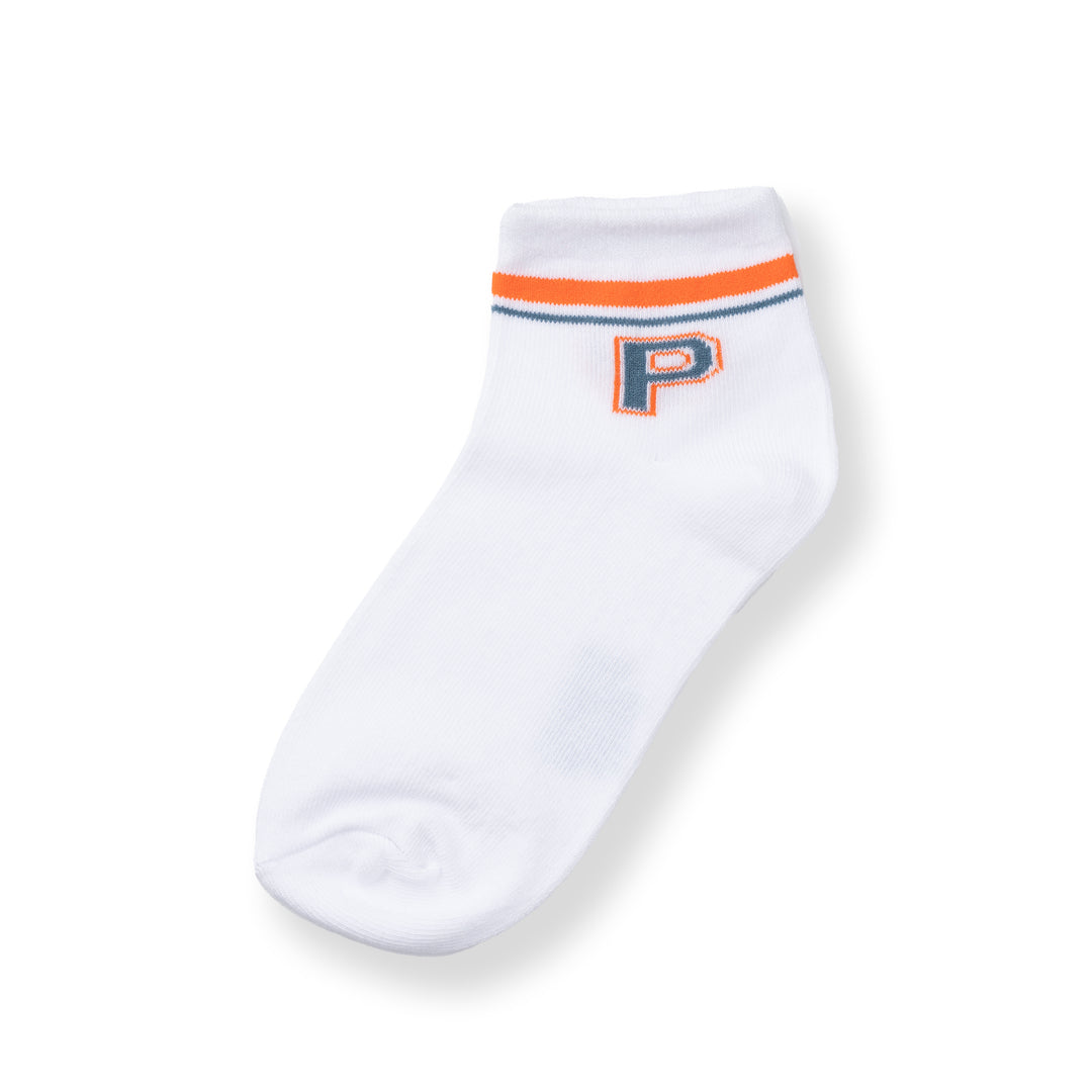 [NEW] Poney Boys White Letter 'P' Socks 2129