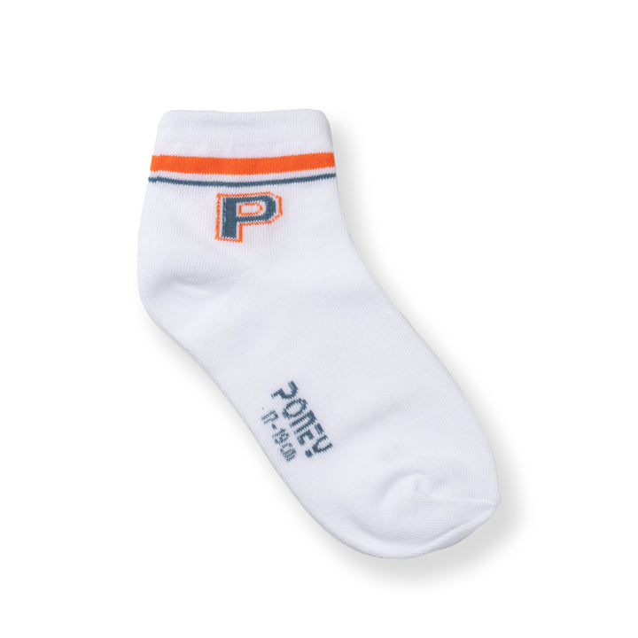 [NEW] Poney Boys White Letter 'P' Socks 2129