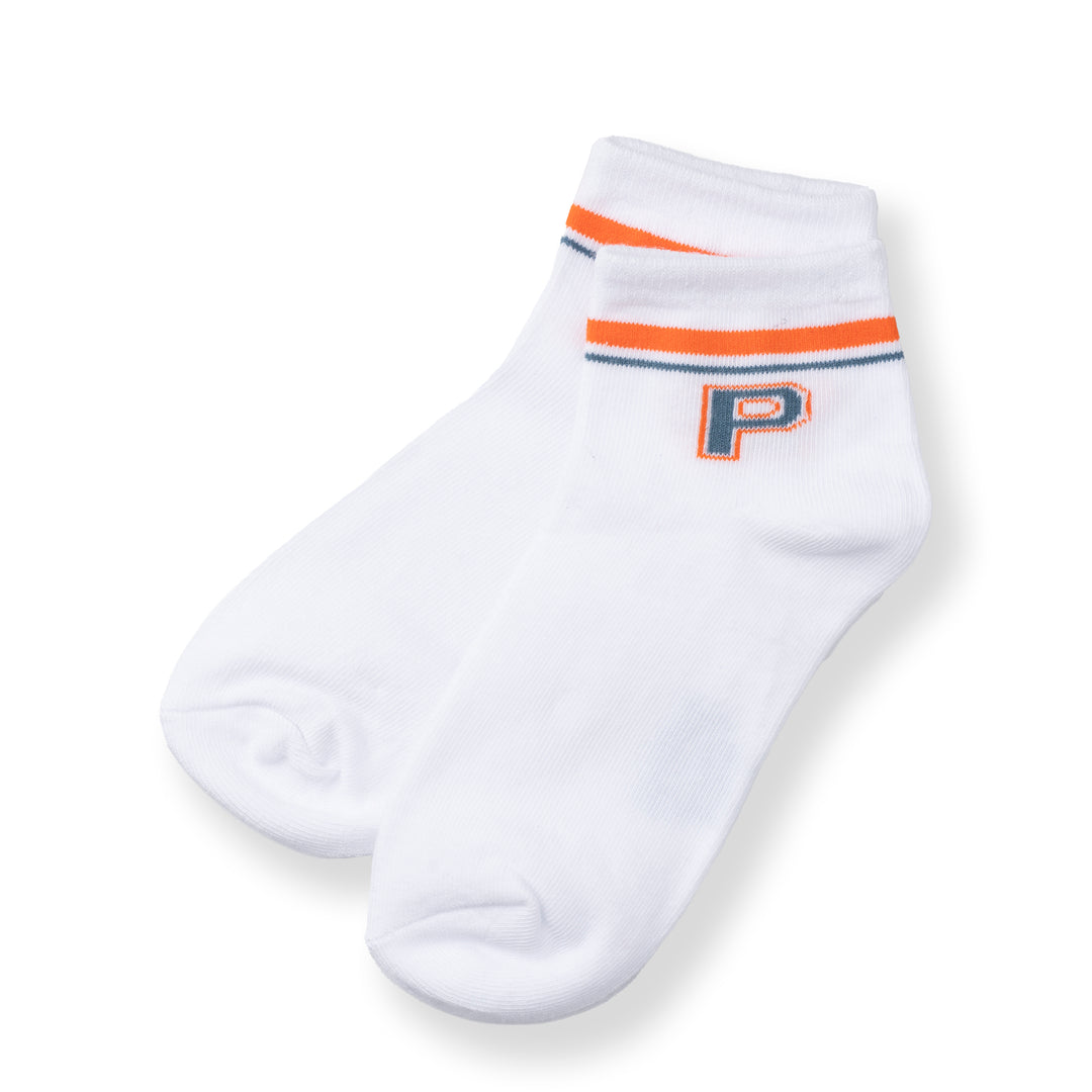 [NEW] Poney Boys White Letter 'P' Socks 2129