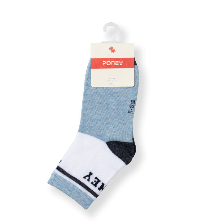 [NEW] Poney Boys Blue 'PONEY' words Socks 2132