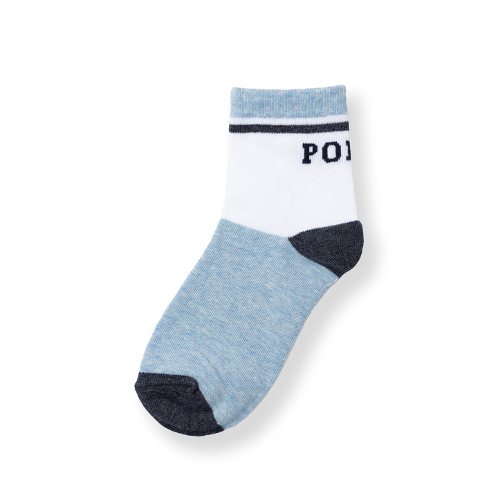 [NEW] Poney Boys Blue 'PONEY' words Socks 2132