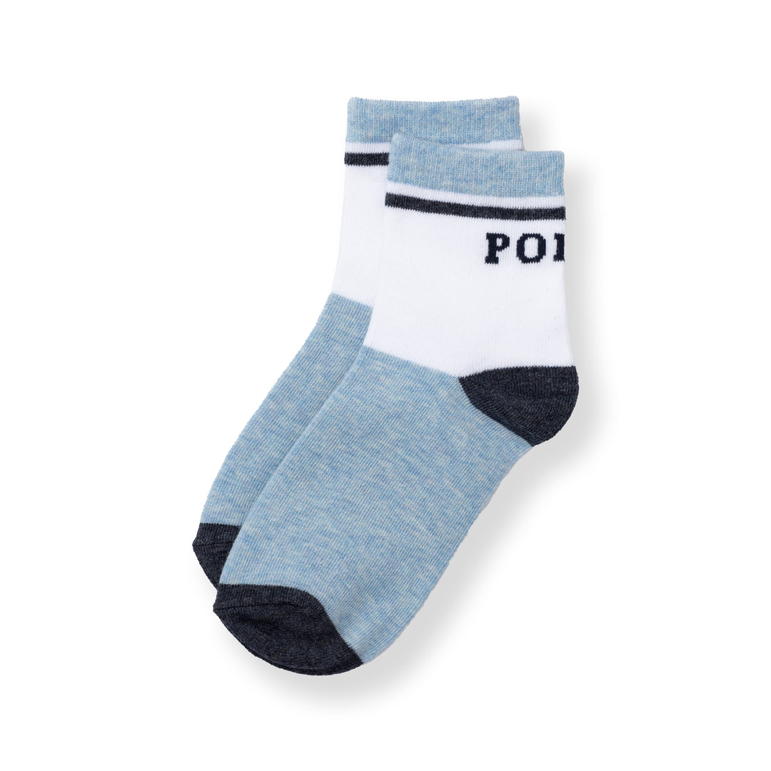 [NEW] Poney Boys Blue 'PONEY' words Socks 2132