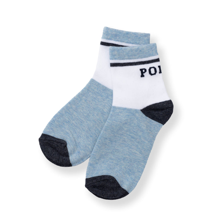 [NEW] Poney Boys Blue 'PONEY' words Socks 2132