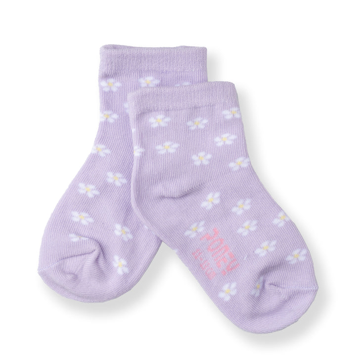 [NEW] Poney Girls Light Purple Blossom Socks 2135