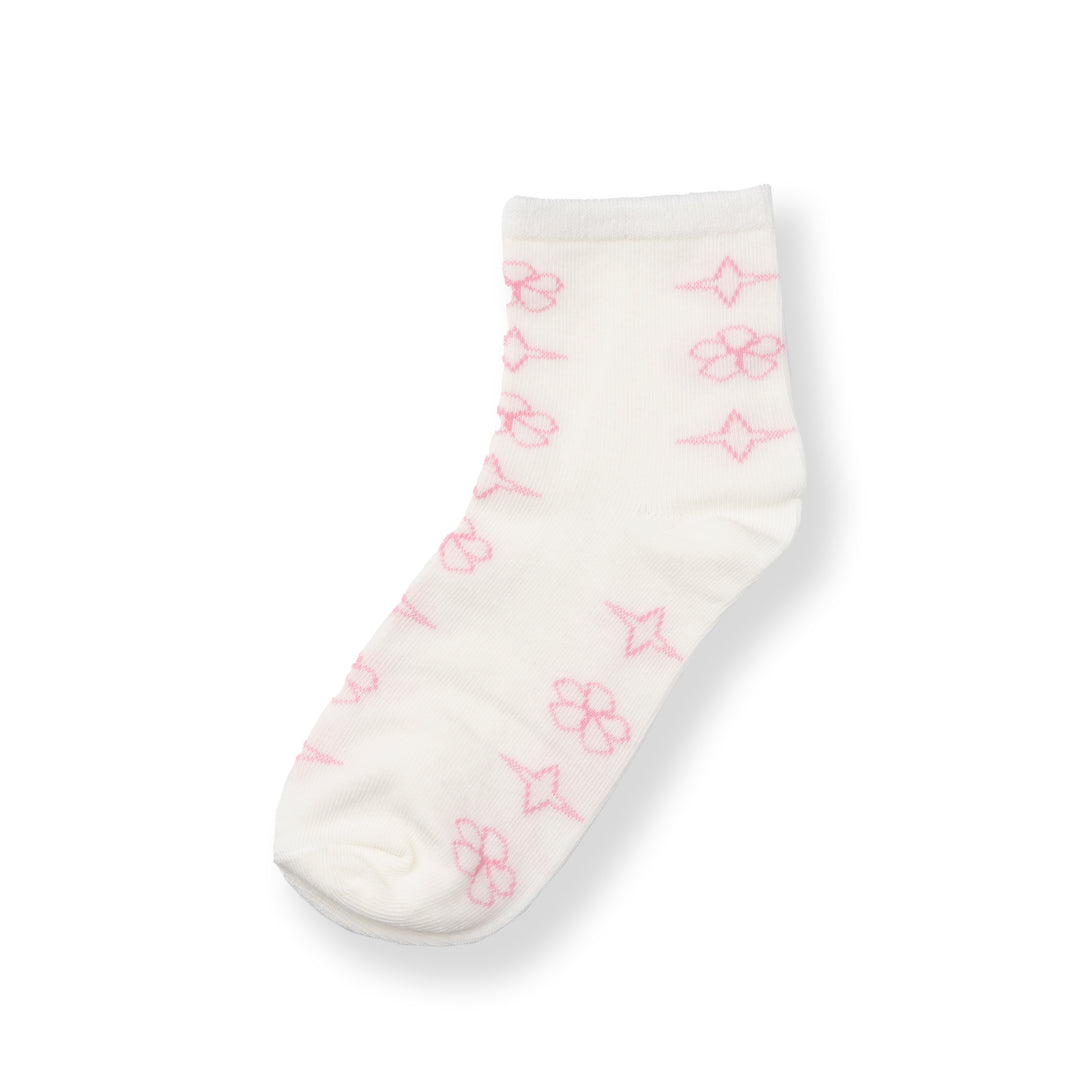 [NEW] Poney Girls White Star All-Over Socks 2137