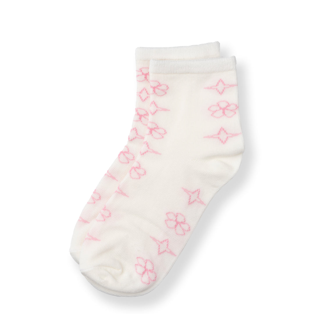 [NEW] Poney Girls White Star All-Over Socks 2137