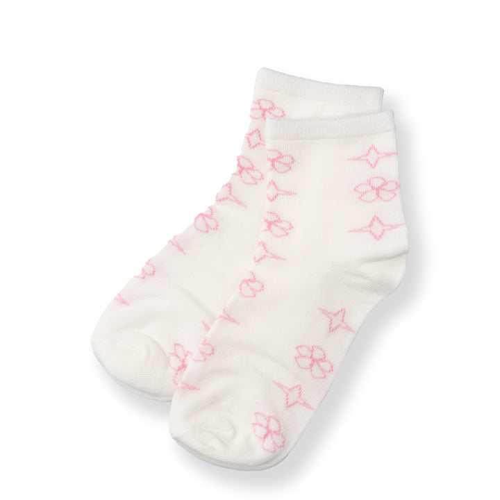 [NEW] Poney Girls White Star All-Over Socks 2137
