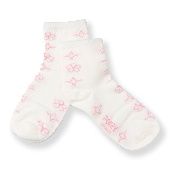 [NEW] Poney Girls White Star All-Over Socks 2137