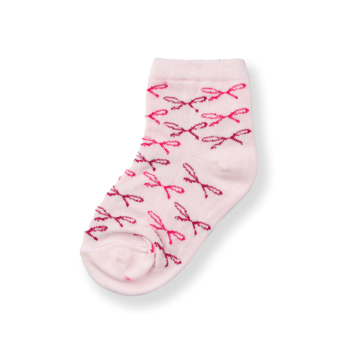 [NEW] Poney Girls Light Pink Ribbon All-Over Socks 2138