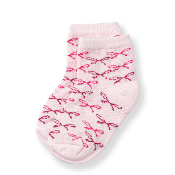 [NEW] Poney Girls Light Pink Ribbon All-Over Socks 2138