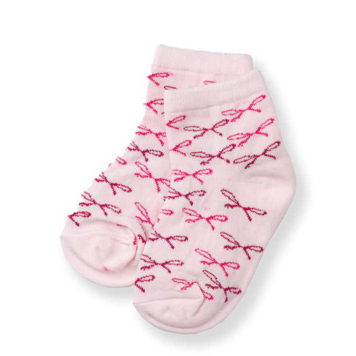 [NEW] Poney Girls Light Pink Ribbon All-Over Socks 2138