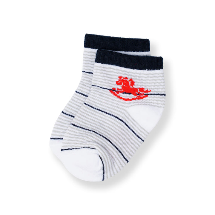 Poney Baby Boy White Socks 2141AB