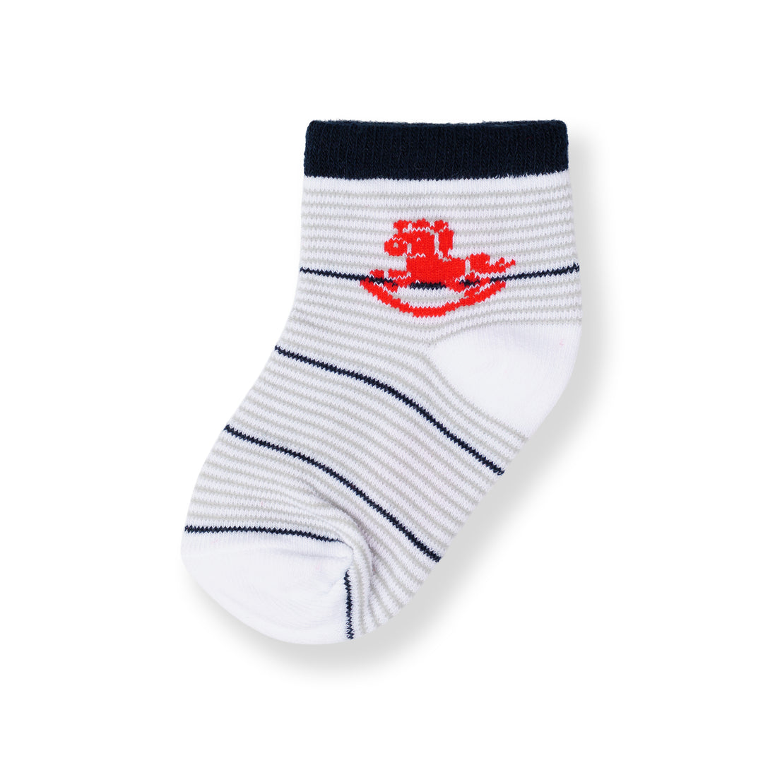 Poney Baby Boy White Socks 2141AB
