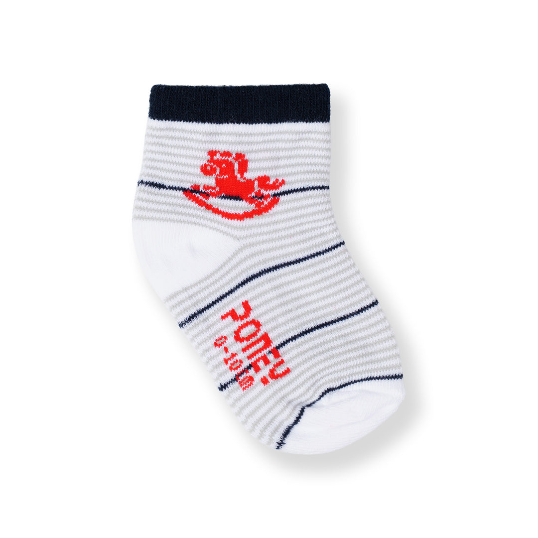 Poney Baby Boy White Socks 2141AB