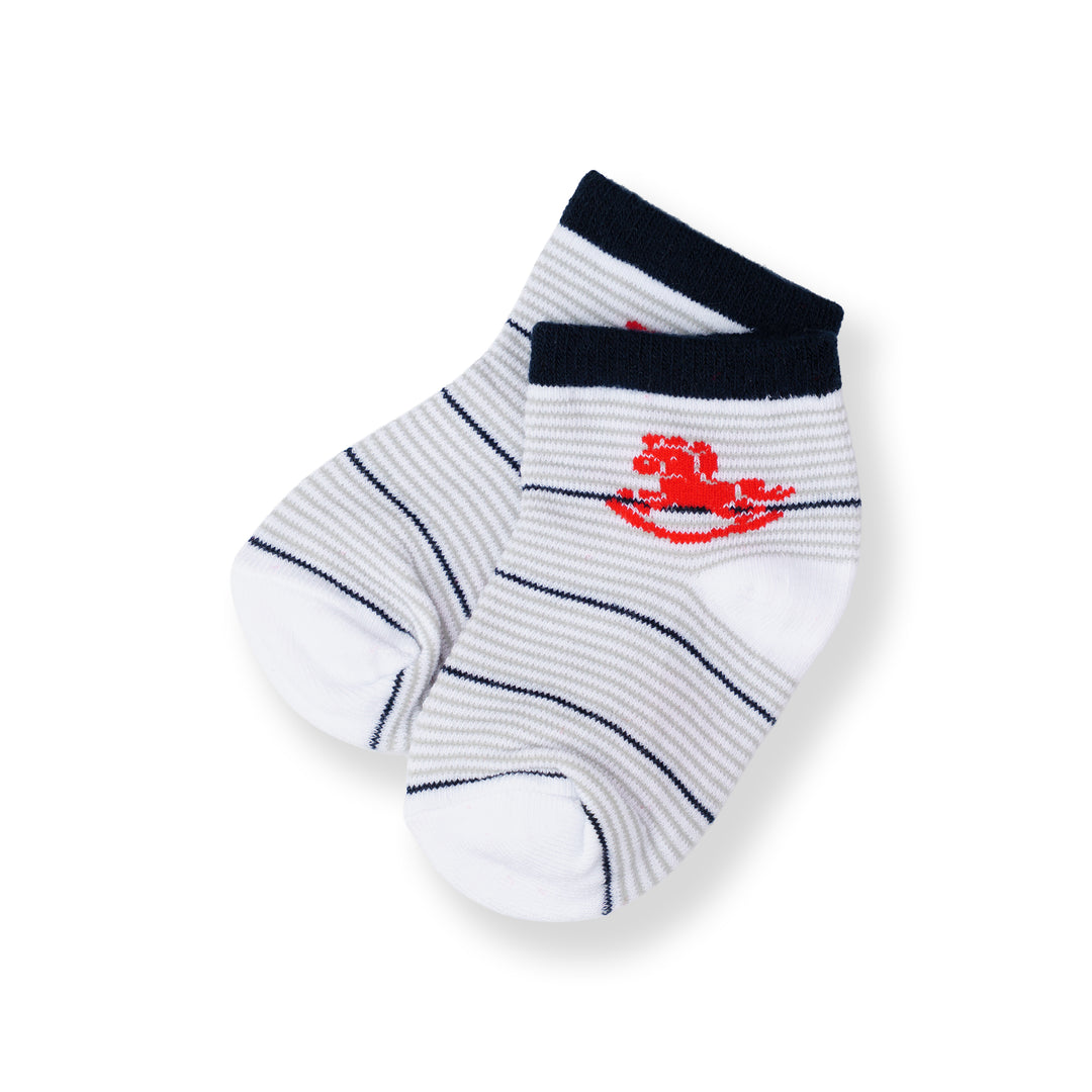 Poney Baby Boy White Socks 2141AB