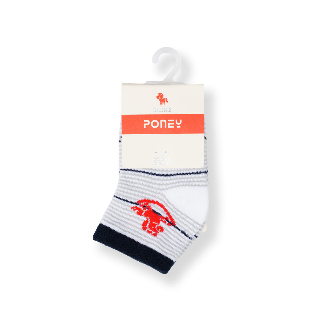 Poney Baby Boy White Socks 2141AB