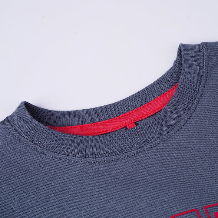 Poney Boys Grey Poney Logo Short Sleeve Tee