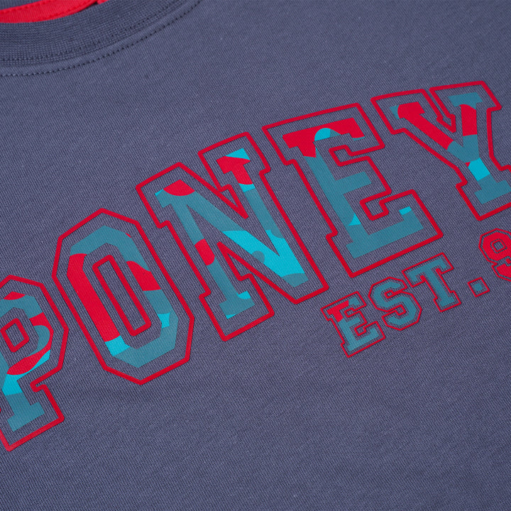 Poney Boys Grey Poney Logo Short Sleeve Tee