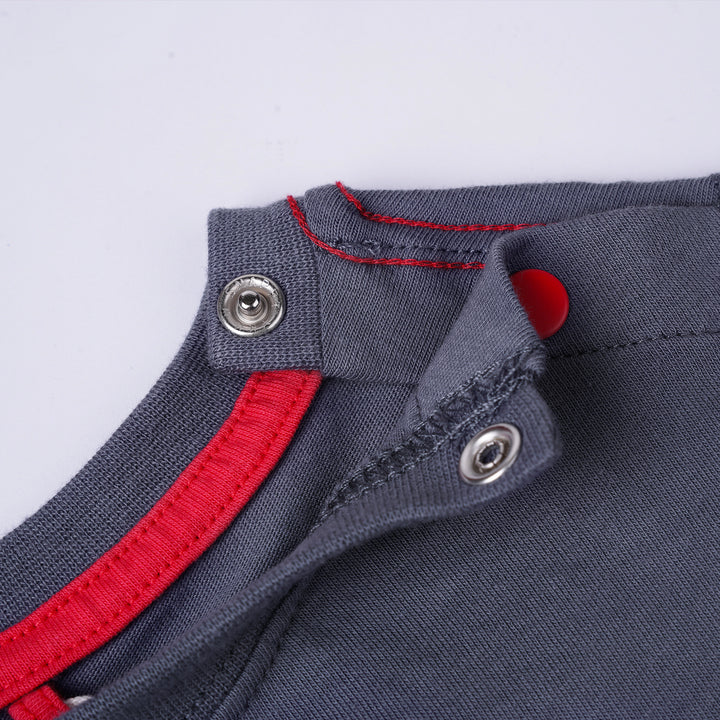 Poney Boys Grey Poney Logo Short Sleeve Tee