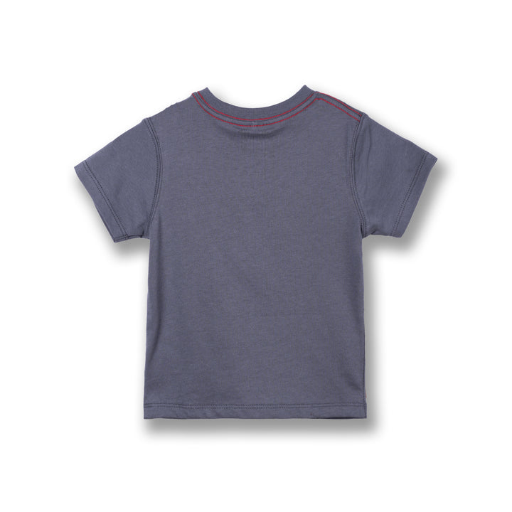 Poney Boys Grey Poney Logo Short Sleeve Tee