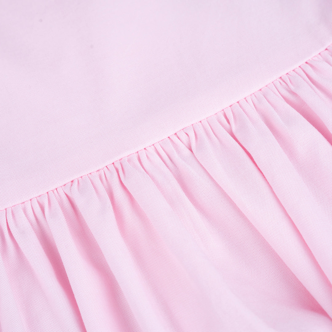 Poney Girls Baby Pink Short Sleeve Dress