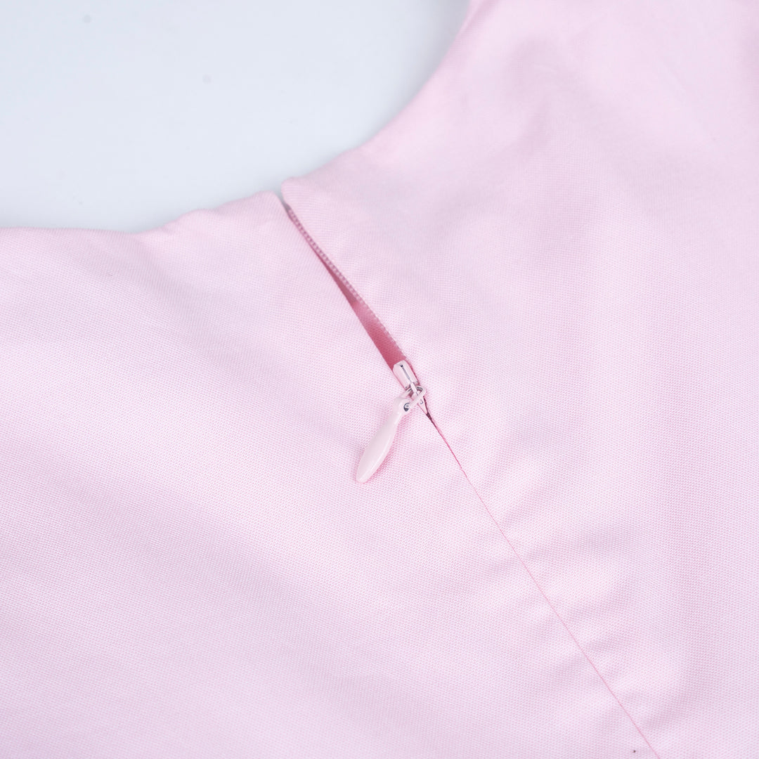 Poney Girls Baby Pink Short Sleeve Dress