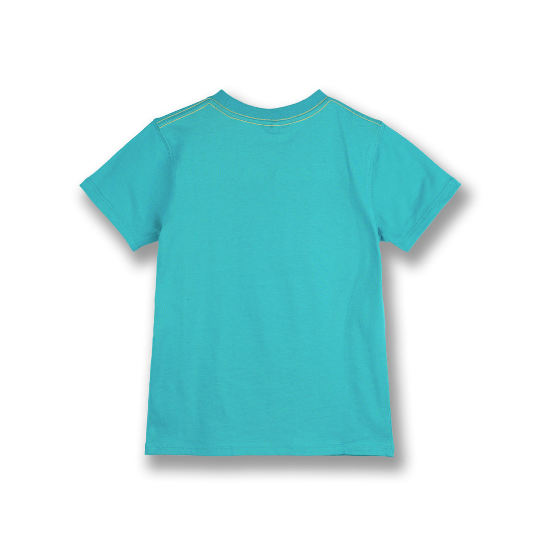 Poney Boys Turquoise Pleasure To Be A Dino Short Sleeve Tee