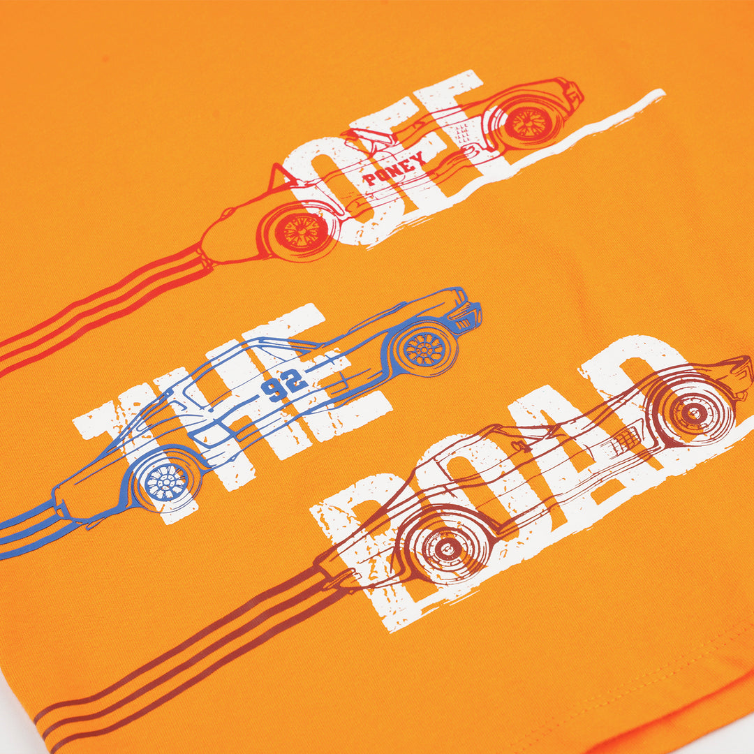 Poney Boys Orange Off The Road Short Sleeve Tee