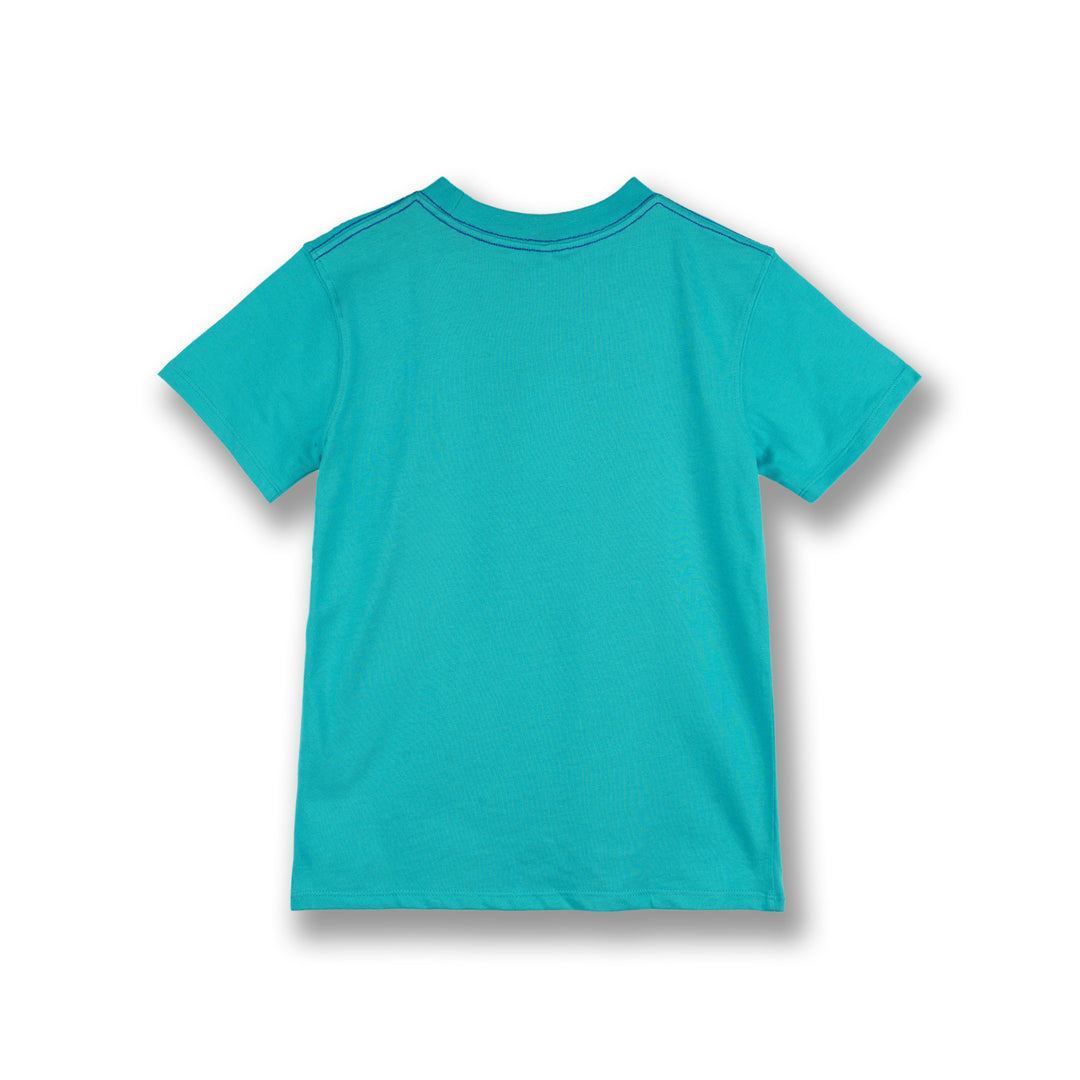 Poney Boys Turquoise The Great White Shark Short Sleeve Tee