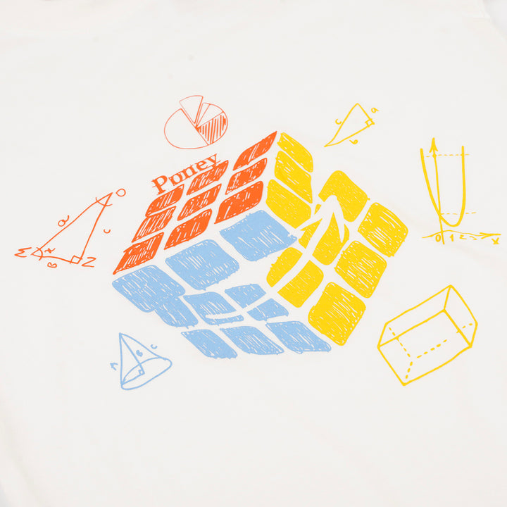 Poney Boys White Poney Rubik Cube Short Sleeve Tee