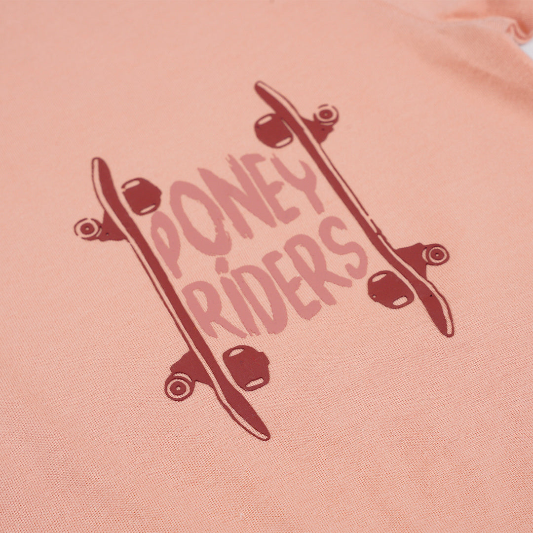 Poney Boys Lt Brown Poney Riders Short Sleeve Tee