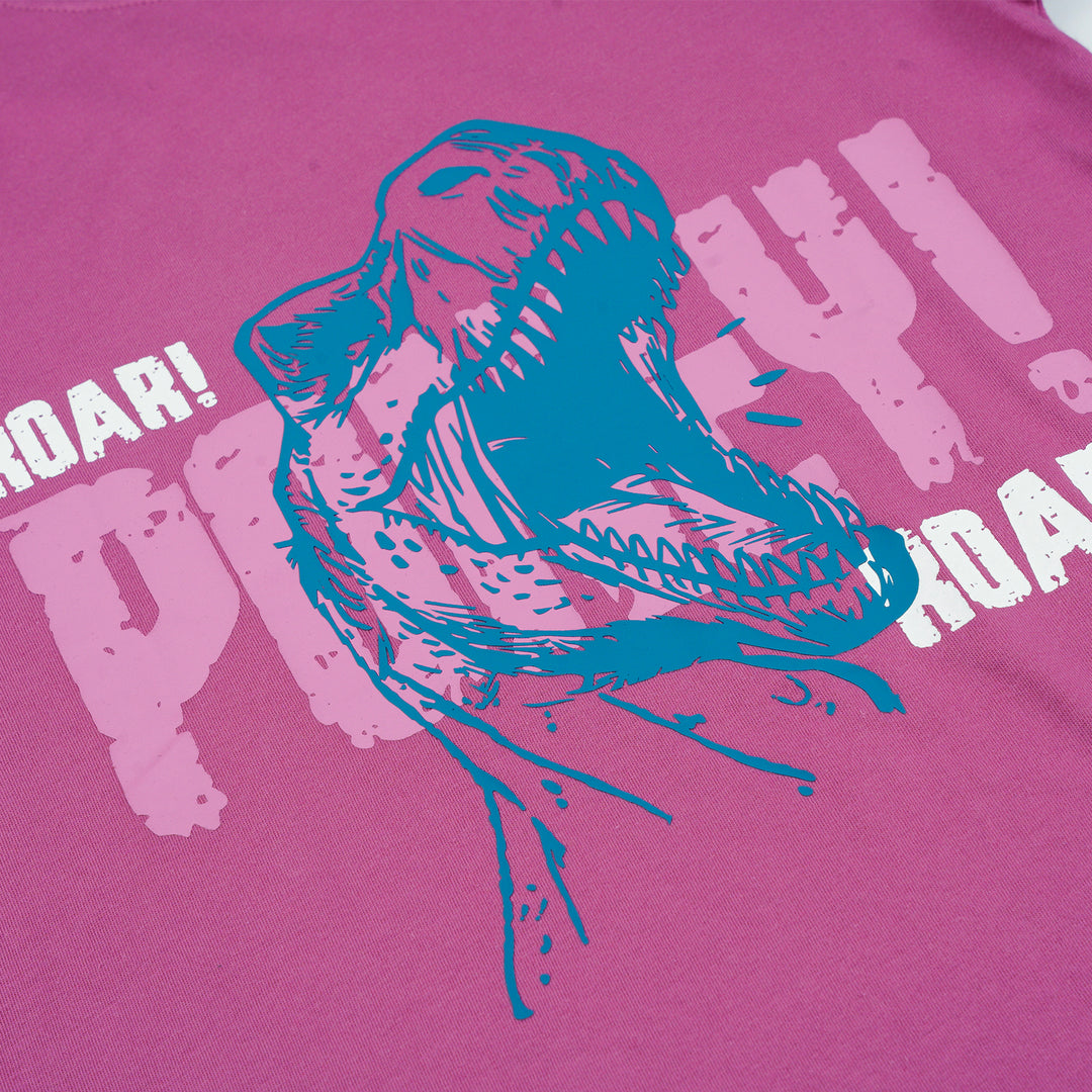 Poney Boys Maroon Roar Poney Roar! Short Sleeve Tee