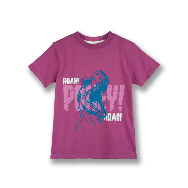 Poney Boys Maroon Roar Poney Roar! Short Sleeve Tee