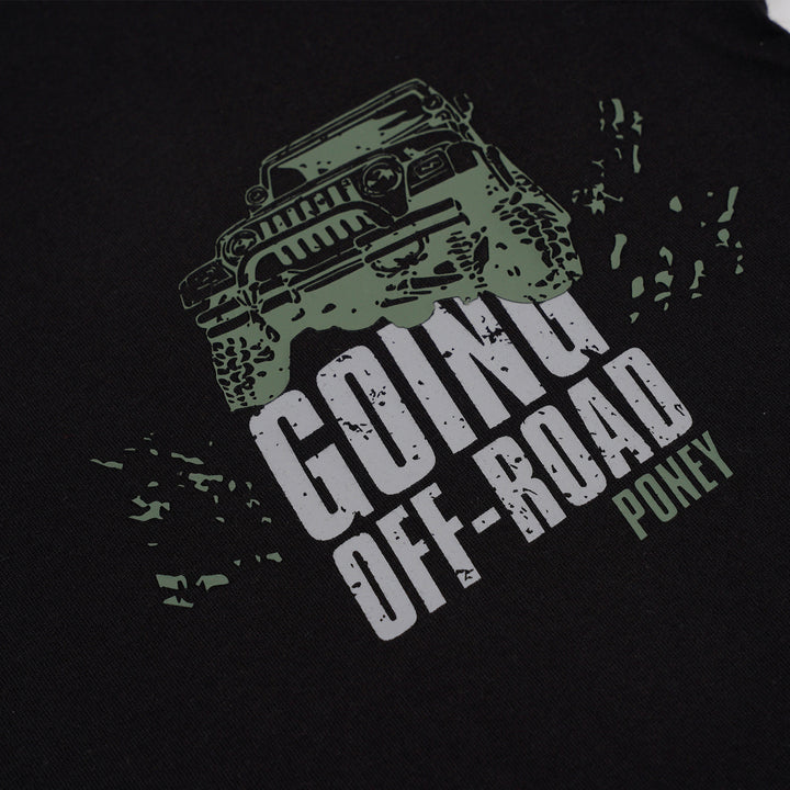 Poney Boys Black Going Off Road Short Sleeve Tee