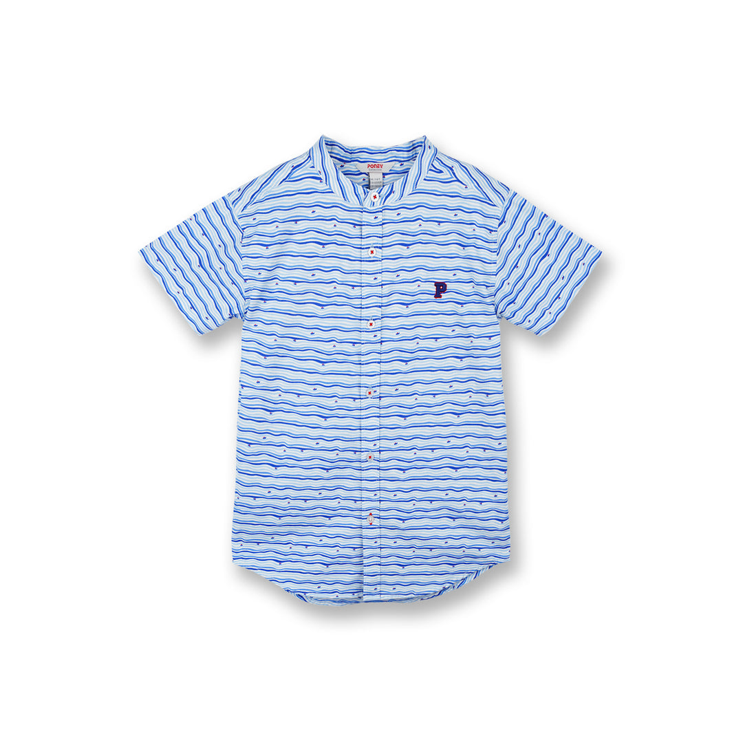 Poney Boys White Let's Sail With Max Short Sleeve Shirt