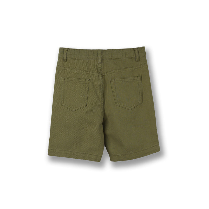 Poney Boys Green Basic Chinos Short Pants 2230125