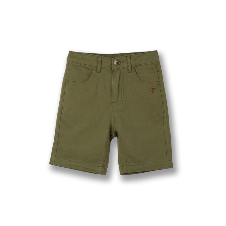 Poney Boys Green Basic Chinos Short Pants 2230125