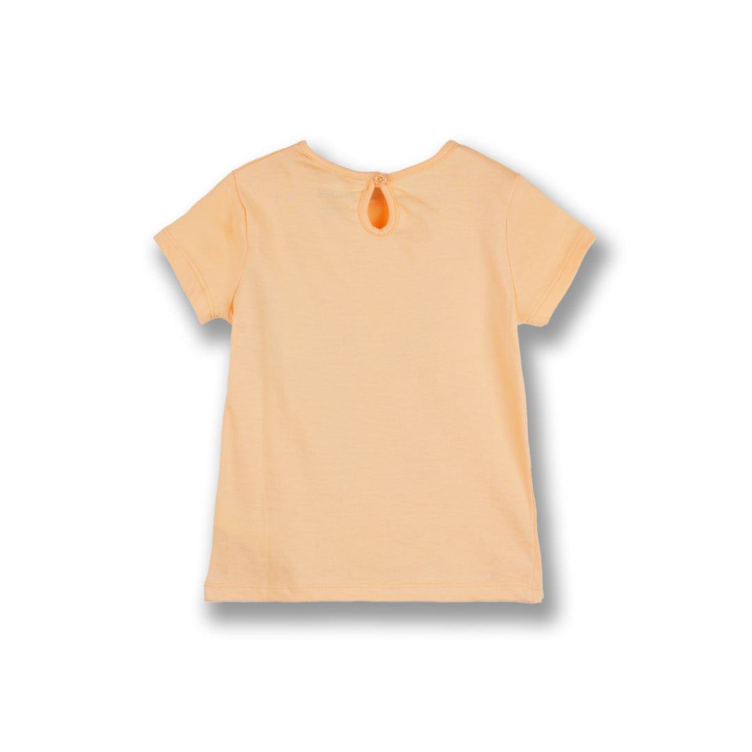 Poney Girls Lt.Orange Love Sign Short Sleeve Tee