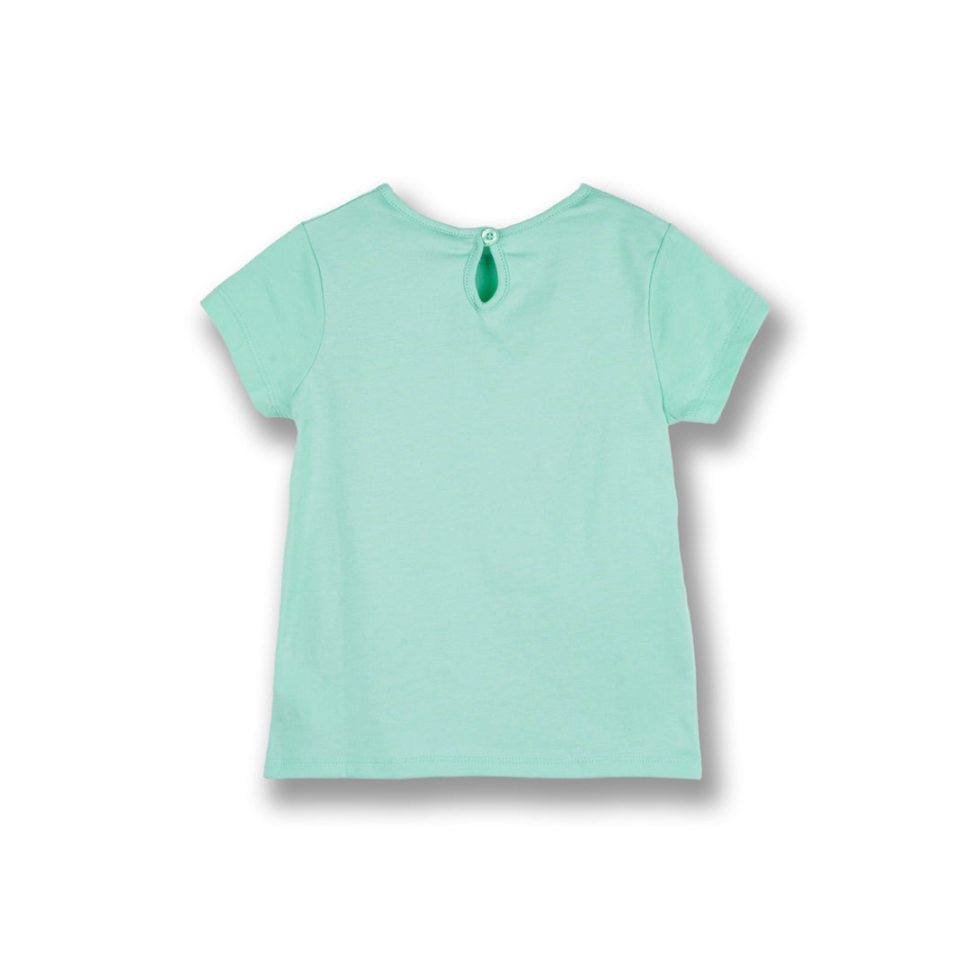 Poney Girls Lt.Green Cute As A Daisy Short Sleeve Tee