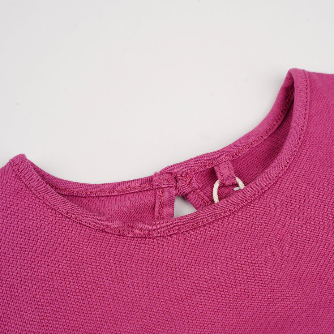 Poney Girls Maroon Believe In Unicorn Short Sleeve Tee