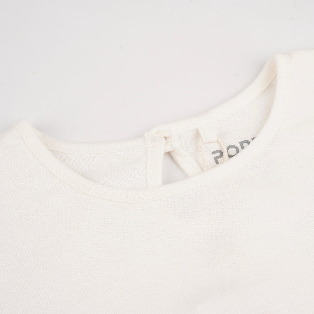 Poney Girls White Dainty Unicorn Short Sleeve Tee