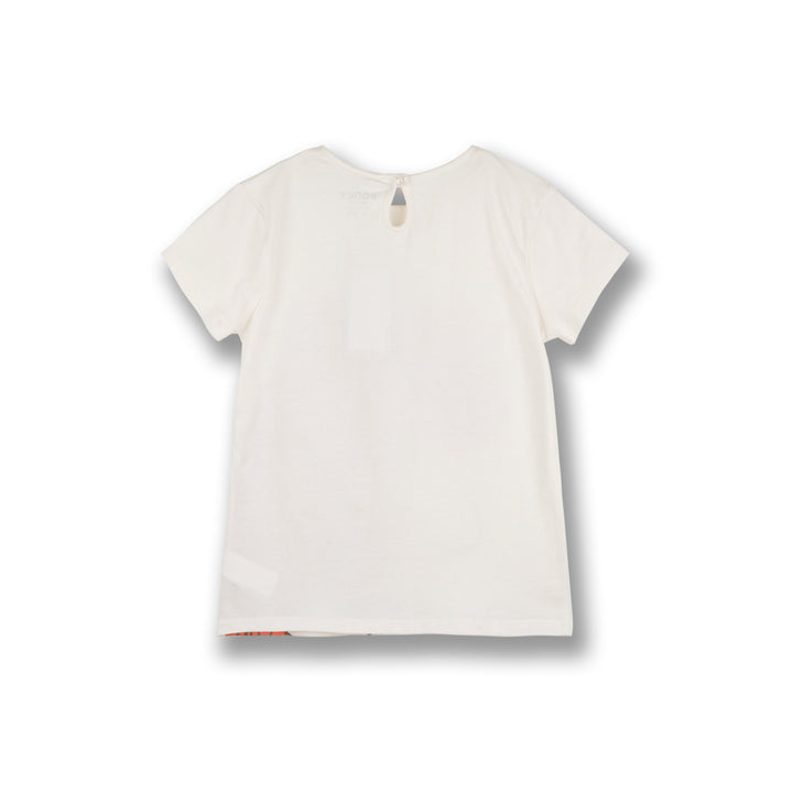 Poney Girls White Dainty Unicorn Short Sleeve Tee